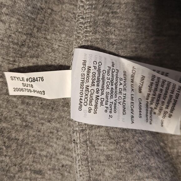 J.Crew Dress Womens 6 Heather Gray Sleeveless Midi A-Line Knit Belted Back Zip - Picture 10 of 14